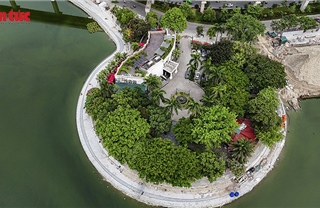 Cận cảnh bán đảo hồ Đống Đa làm sân chơi, vườn hoa