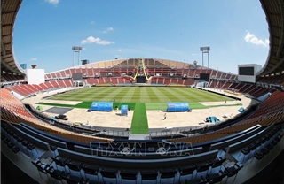 Sân vận động Quốc gia Rajamangala chuẩn bị cho khai mạc SEA Games 33
