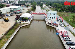 TP Hồ Chí Minh đưa vào hoạt động cống ngăn triều trên rạch Cầu Sập