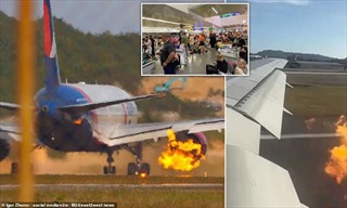 Video máy bay Nga chở hơn 300 hành khách cháy động cơ tại Thái Lan