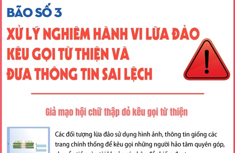 Xử lý nghiêm hành vi lừa đảo kêu gọi từ thiện và đưa thông tin sai lệch về bão số 3