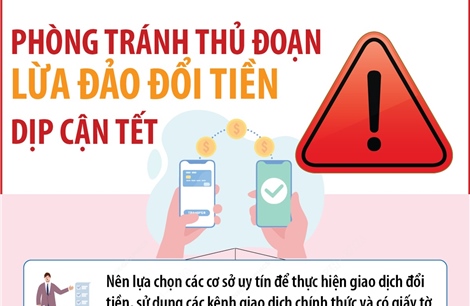 Phòng tránh thủ đoạn lừa đảo đổi tiền dịp cận Tết