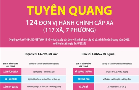 Thông tin chi tiết sắp xếp các đơn vị hành chính cấp xã của tỉnh Tuyên Quang