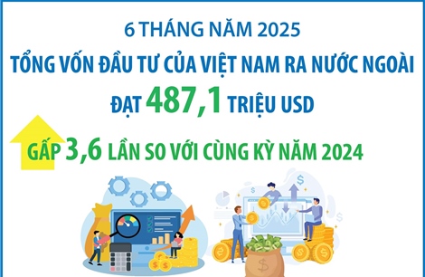 6 tháng năm 2025: Đầu tư của Việt Nam ra nước ngoài gấp 3,6 lần so với cùng kỳ năm 2024