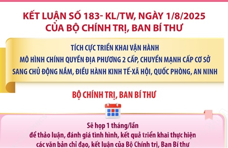 Chính quyền địa phương 2 cấp: Bộ Chính trị, Ban Bí thư sẽ họp 1 tháng/lần để thảo luận, đánh giá tình hình 