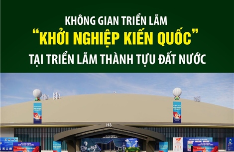 Không gian triển lãm &#39;Khởi nghiệp kiến quốc&#39; tại Triển lãm thành tựu đất nước