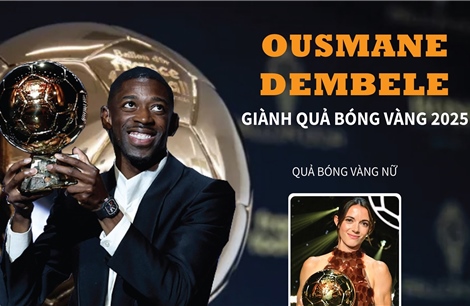 Ousmane Dembélé giành Quả bóng Vàng 2025