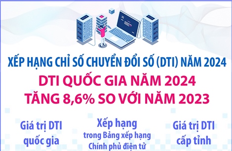 DTI quốc gia năm 2024 tăng 8,6% so với năm 2023