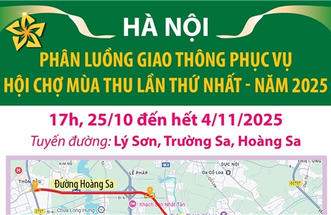 Hà Nội phân luồng giao thông phục vụ Hội chợ Mùa Thu lần thứ nhất - năm 2025
