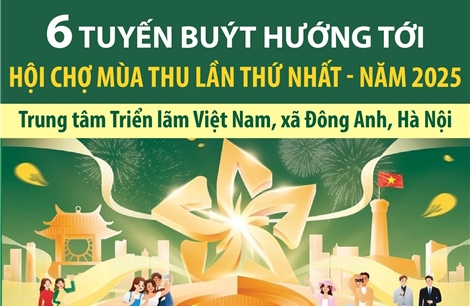 6 tuyến buýt hướng tới Hội chợ mùa thu lần thứ nhất - năm 2025