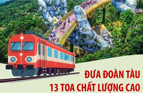 Đưa đoàn tàu 13 toa chất lượng cao vào phục vụ tuyến Hà Nội - Đà Nẵng