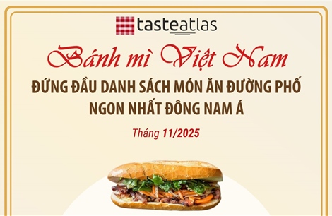 Bánh mì đứng đầu danh sách món ăn đường phố ngon nhất Đông Nam Á