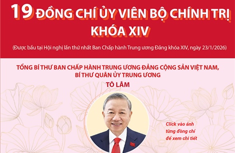 Thông tin chi tiết về 19 đồng chí Ủy viên Bộ Chính trị khóa XIV
