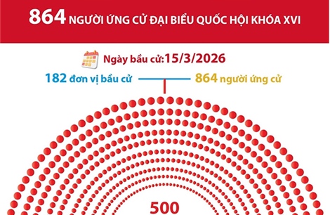 864 người ứng cử đại biểu Quốc hội khóa XVI