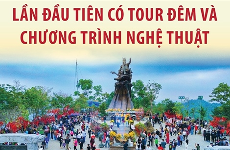 Lần đầu tiên có tour đêm Lễ hội Gióng đền Sóc 