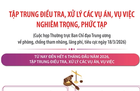 Tập trung điều tra, xử lý các vụ án, vụ việc nghiêm trọng, phức tạp