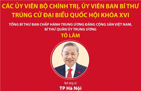 Các Ủy viên Bộ Chính trị, Ủy viên Ban Bí thư trúng cử đại biểu Quốc hội khóa XVI