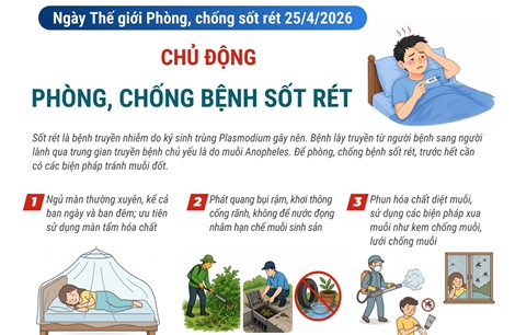 Ngày Thế giới phòng, chống sốt rét 25/4/2026: Chủ động phòng, chống bệnh sốt rét