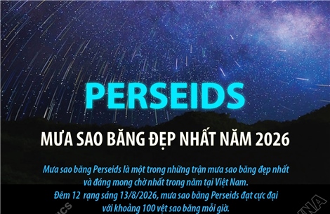 Perseids - Mưa sao băng đẹp nhất năm 2026