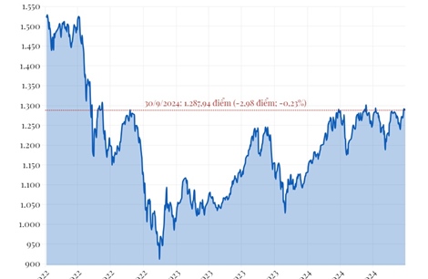 Phiên 30/9/2024: VN-Index giảm gần 3 điểm