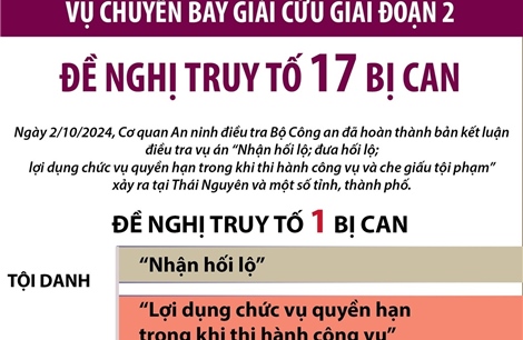 Đề nghị truy tố 17 bị can trong vụ chuyến bay giải cứu giai đoạn 2