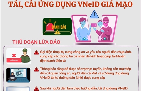 Cảnh giác lừa đảo tải, cài ứng dụng VNeID giả mạo