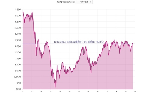 Phiên giao dịch ngày 12/12 VN-Index giảm 1,51 điểm