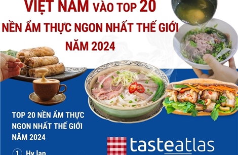 Việt Nam vào top 20 nền ẩm thực ngon nhất thế giới