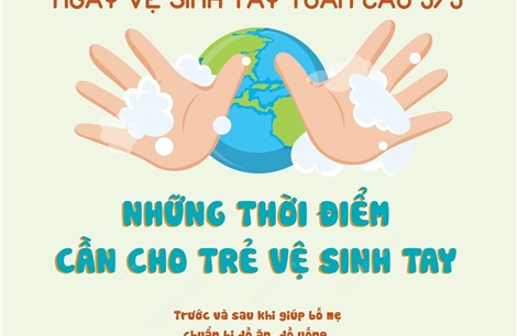 Ngày vệ sinh tay toàn cầu 5/5: Những thời điểm cần cho trẻ vệ sinh tay