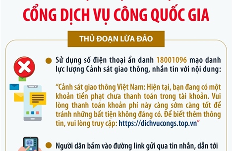 Thủ đoạn lừa đảo qua cổng dịch vụ công quốc gia và khuyến cáo người dân