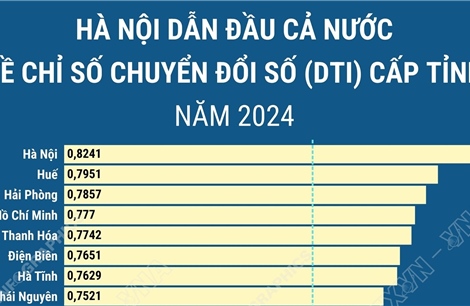 DTI 2024: Hà Nội dẫn đầu cả nước về chuyển đổi số cấp tỉnh