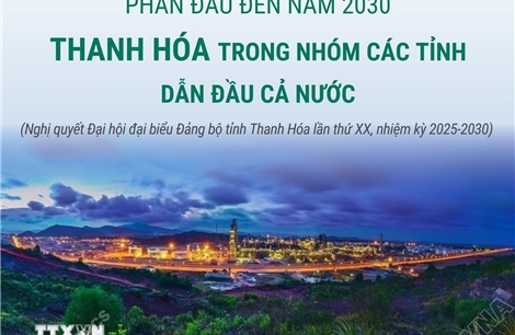 Phấn đấu đến năm 2030: Thanh Hóa trong nhóm các tỉnh dẫn đầu cả nước