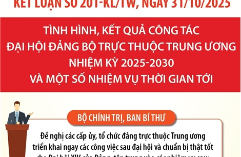 Kết luận của Bộ chính trị về công tác đại hội đảng bộ trực thuộc Trung ương 