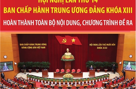 Hội nghị lần thứ 14 Ban Chấp hành Trung ương Đảng khóa XIII hoàn thành toàn bộ nội dung, chương trình đề ra