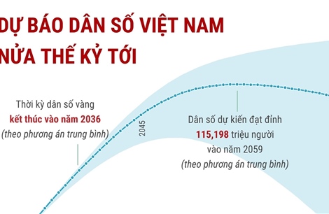 Dự báo dân số Việt Nam nửa thế kỷ tới