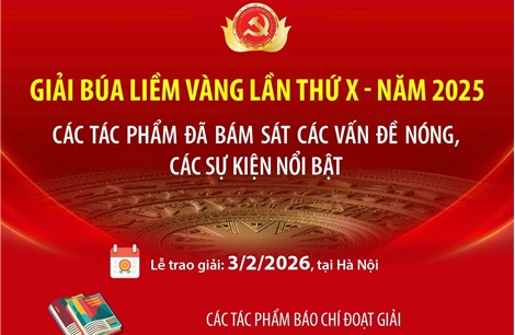 Thông tấn xã Việt Nam giành 2 giải A tại Giải Búa liềm Vàng lần thứ X - năm 2025