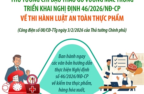 Thủ tướng chỉ đạo tháo gỡ vướng mắc trong triển khai Nghị định 46/2026/NĐ-CP 