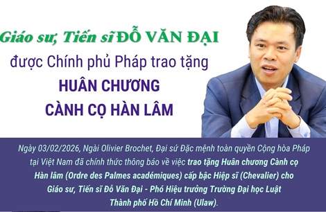 Giáo sư, Tiến sĩ Đỗ Văn Đại được Chính phủ Pháp trao tặng Huân chương Cành cọ Hàn lâm