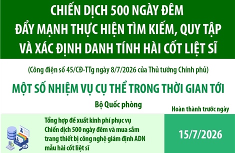 Đẩy mạnh thực hiện tìm kiếm, quy tập và xác định danh tính hài cốt liệt sĩ