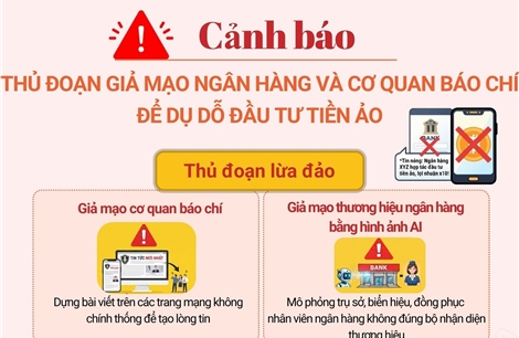 Cảnh báo thủ đoạn giả mạo ngân hàng và cơ quan báo chí để dụ dỗ đầu tư tiền ảo