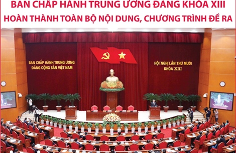 Hội nghị lần thứ 10 Ban Chấp hành Trung ương Đảng khóa XIII hoàn thành toàn bộ nội dung, chương trình đề ra