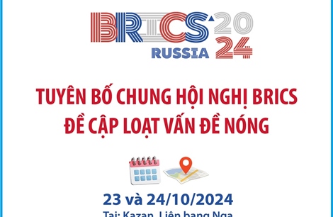 Tuyên bố chung Hội nghị BRICS đề cập loạt vấn đề nóng