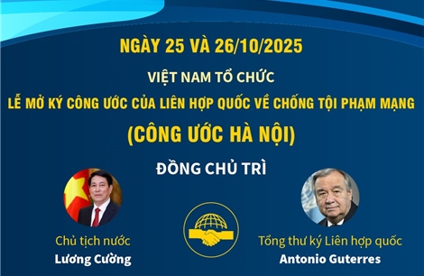 Tổ chức Lễ mở ký Công ước của LHQ về chống tội phạm mạng vào ngày 25 - 26/10