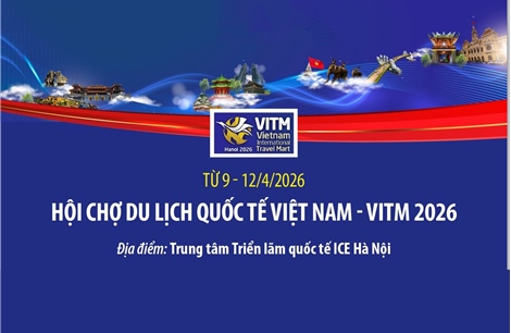 Từ 9 - 12/4/2026: Hội chợ Du lịch quốc tế Việt Nam - VITM 2026