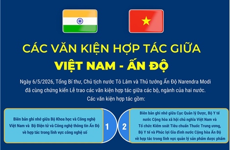 Các văn kiện hợp tác giữa Việt Nam - Ấn Độ