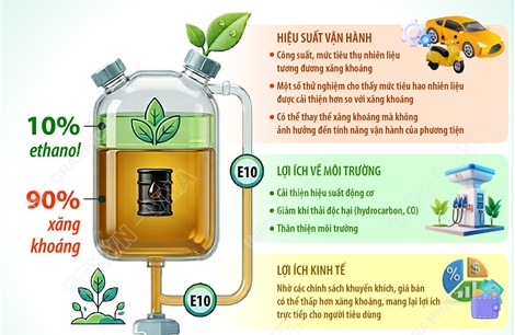Một số lợi ích của xăng sinh học E10