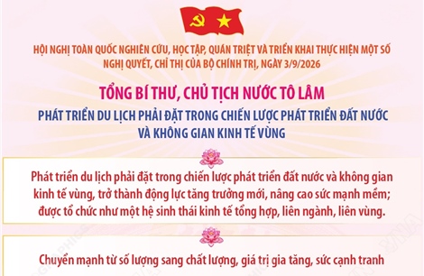 Tổng Bí thư, Chủ tịch nước Tô Lâm: Phát triển du lịch phải đặt trong chiến lược phát triển đất nước và không gian kinh tế vùng