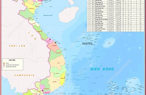 34 tỉnh, thành phố nước CHXHCN Việt Nam