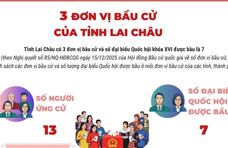 3 đơn vị bầu cử của tỉnh Lai Châu