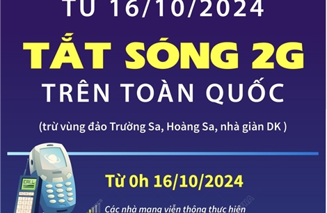 Từ 16/10/2024: Tắt sóng 2G trên toàn quốc